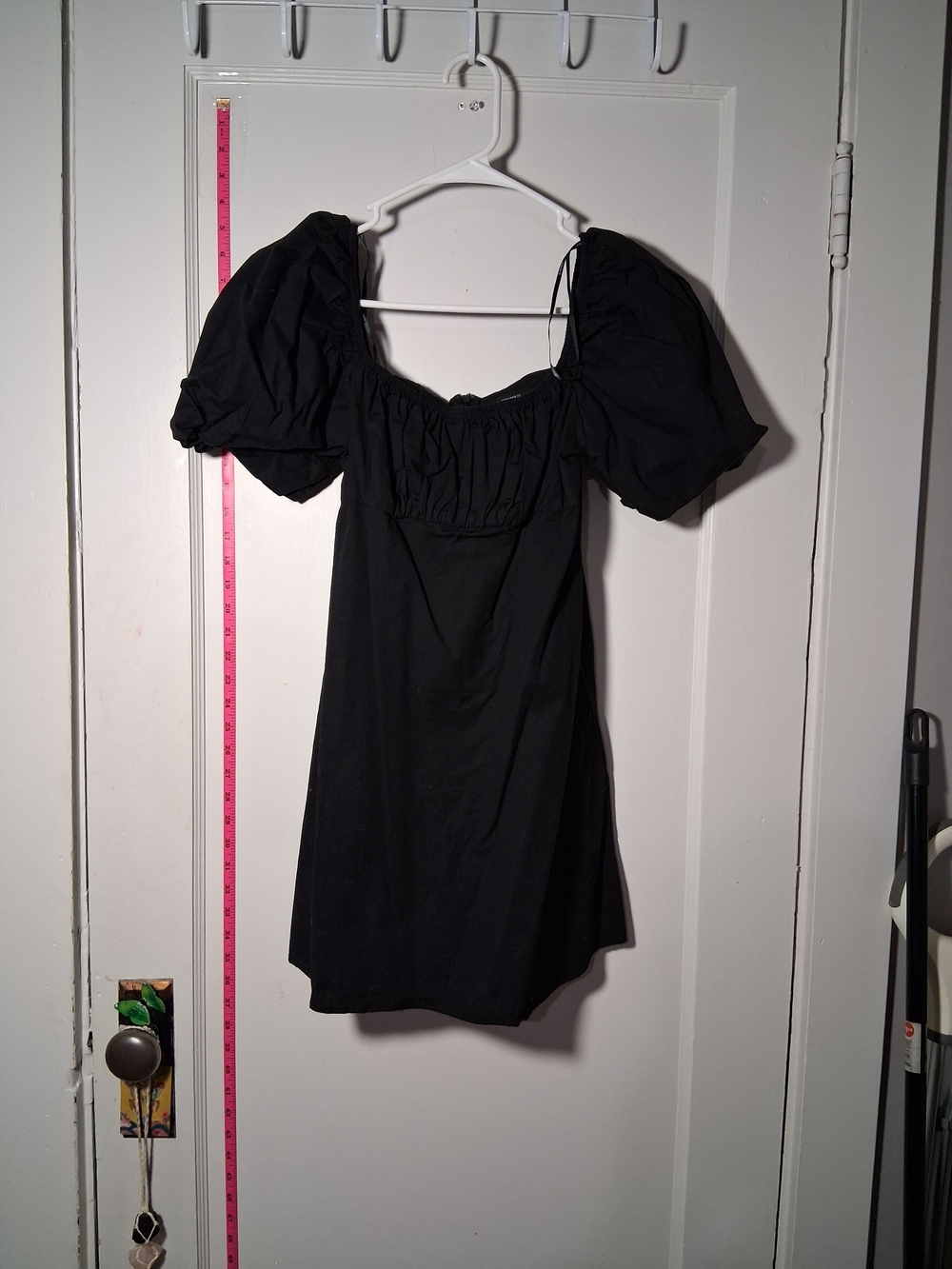 Forever 21 Black Puffy Sleeves Mini Dress S